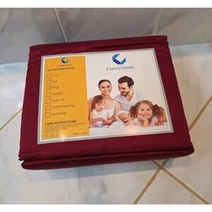 COMFY SHEETS 100% Egyptian Cotton 800 TC Sheet Set Burgandy King